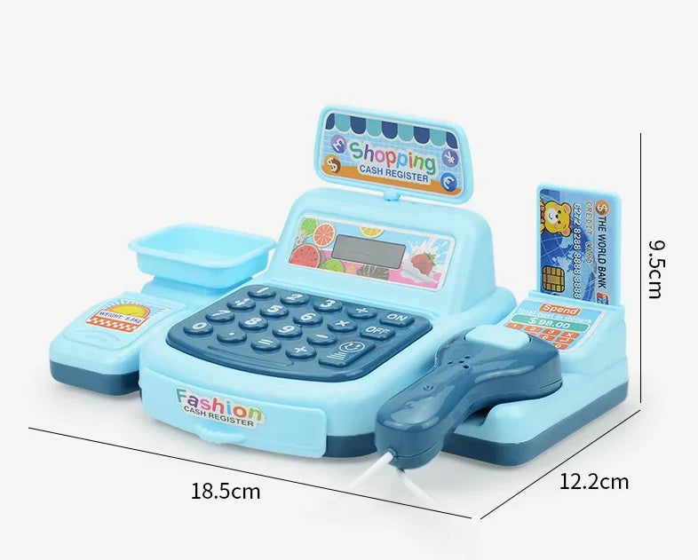 Simulation Shopping Cash House Toys Electronic Game Lighting And Sound Effects Supermarket Cashier Toys