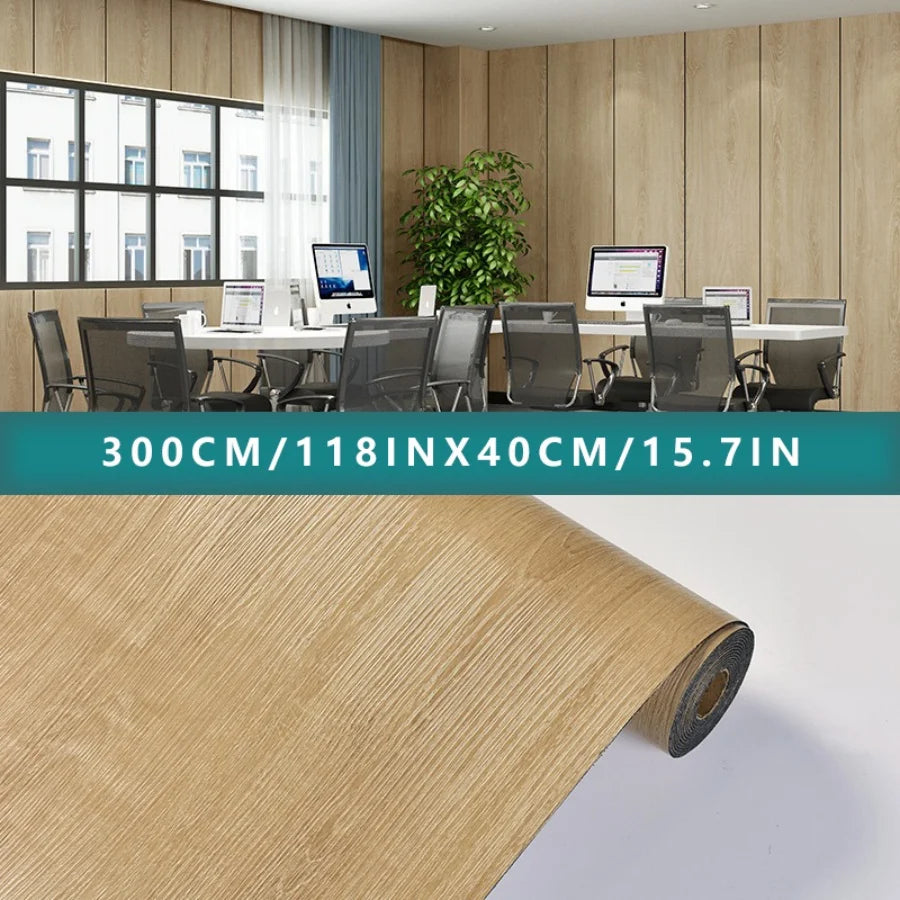 Vinyl Flooring Roll 15.7"W X 118"L/ 12.9 Sq.Ft, Peel and Stick Wall Tiles Vinyl Plank Flooring for Any Room, Easy DIY