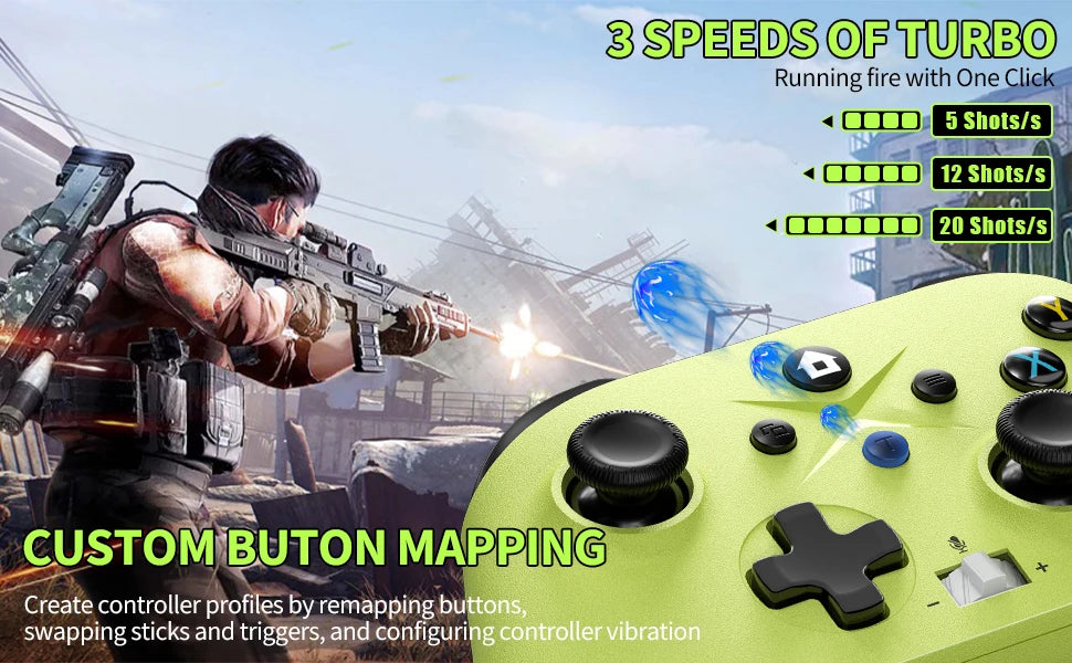 2.4G Wireless Gamepad For Xbox One Series X/S/PC/IOS//Steam 6 Axis Gyro Turbo Function Game Consoles XBOX Controller Joystick