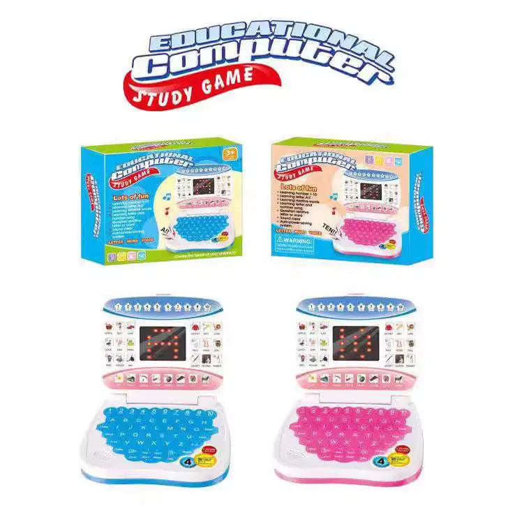 Mini Simulated Laptop Early Education Machine LED Display Learning Device Music Children's Toy