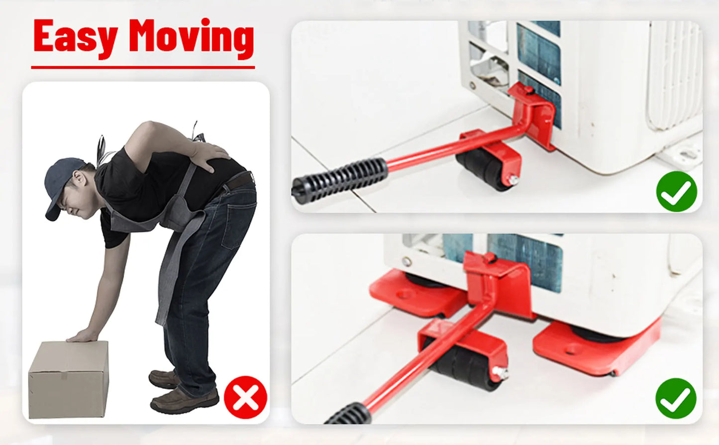 Furniture Lift Mover Tool Set Heavy Furniture Moving Sliders Appliance Rollers Heavy Duty Mover Dolly Sliders Tool  Lifter
