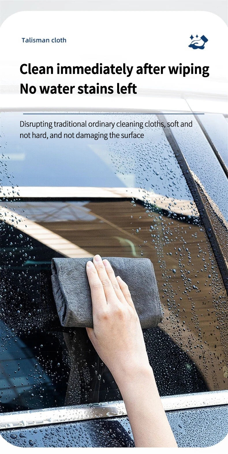 Thickened Magic Cleaning Cloth Microfiber Glass Clean Towel Reusable Washable Lint-free Cleaning Rags for Kitchen Glass Car