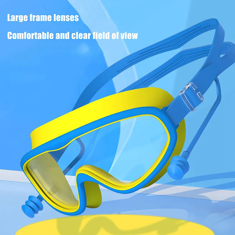Hot！1 PC Large Frame Swimming Goggles For Kids High Quality Antifog Swim Glasses Waterproof HD Swim Eyewear Swim Equipment