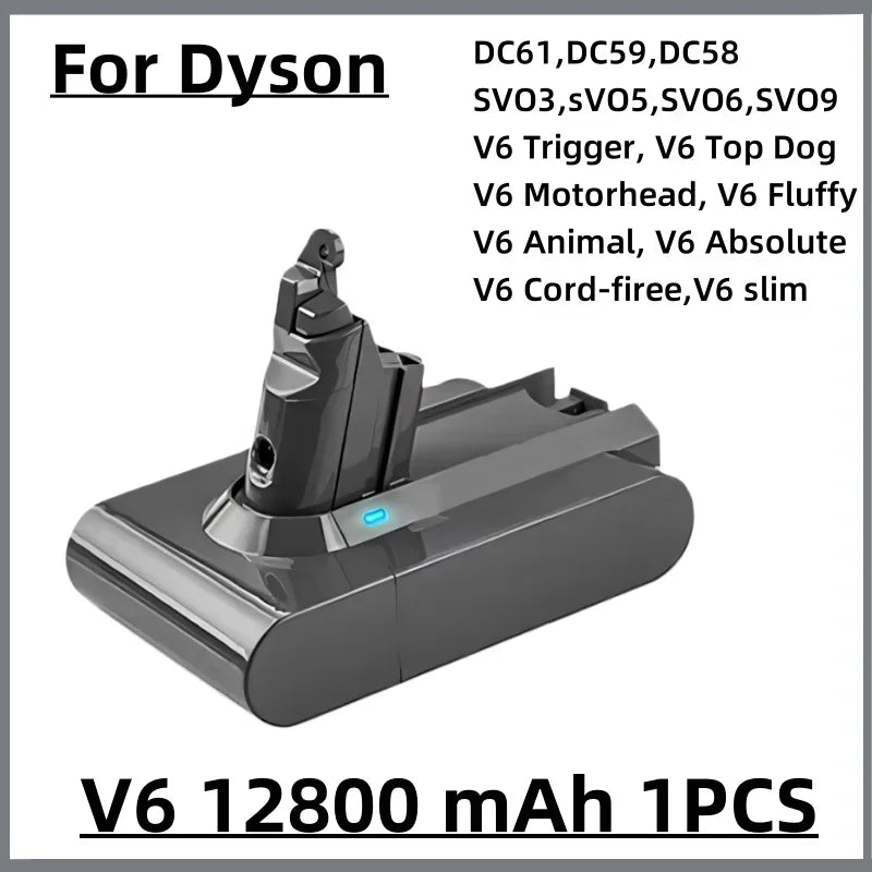 100%New Compatible with Dyson V10 V8  V11 V15 V7 Series SV07 SV09 SV10 DC62 Vacuum Cleaner rechargeable battery
