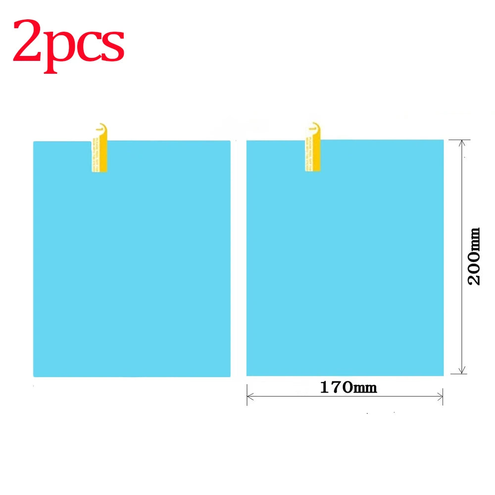 Car Truck Rearview Mirror Rainproof Film Window Glass Anti-fog Waterproof Stickers Rainy Day Safe Driving Rain Proof Films