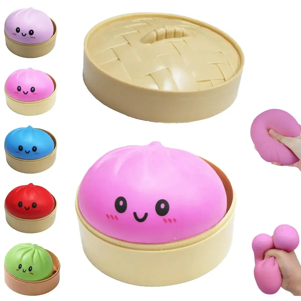 Colorful Dumpling Squishes Stress Balls Reusable Low Rebound Decompression Toys Dough Ball Unique Home Decoration Gifts