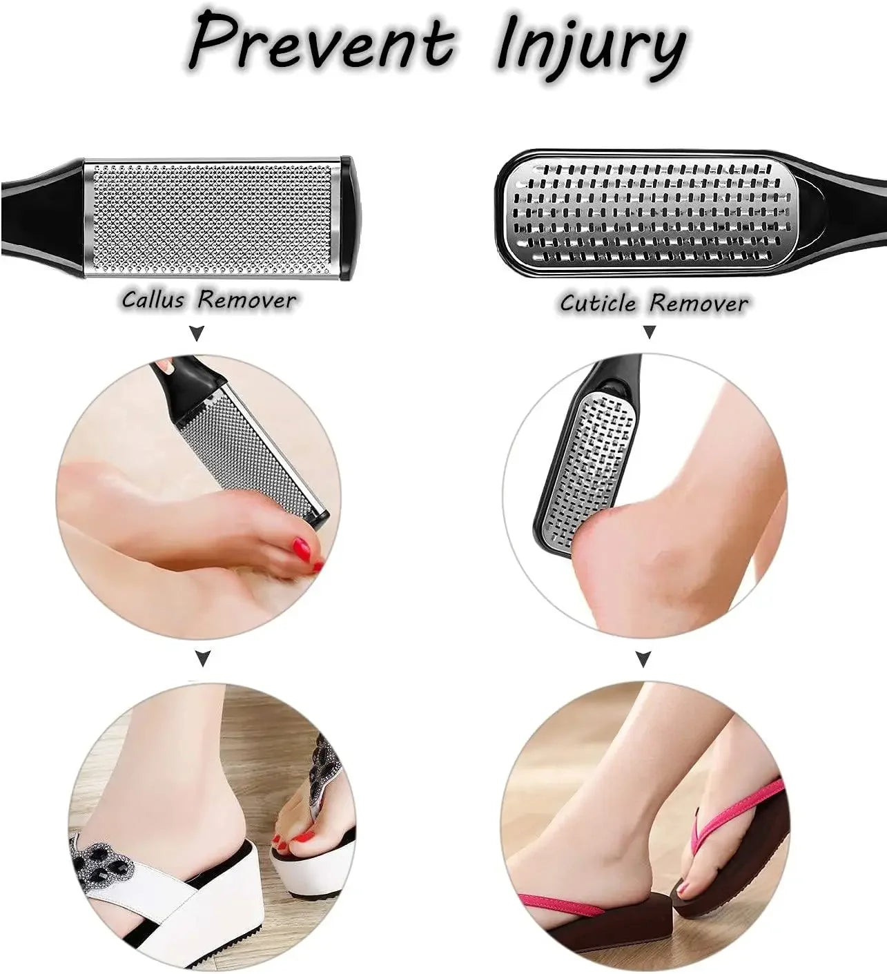 Pedicure Kit 8/10/15/23 in 1 Stainless Steel Professional Pedicure Tools Foot Rasp Peel Callus Dead Skin Remover  Care Pedicure