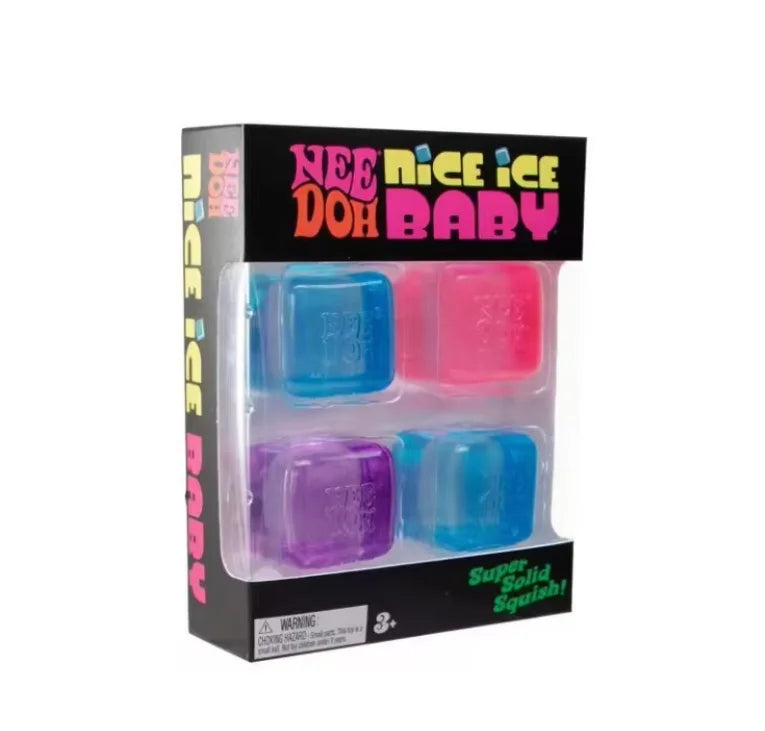 NeeDoh Jellyfish & Cube Squish Stress Relief Sensory Toy, Soft Gel Squeeze Toy for Kids and Adults