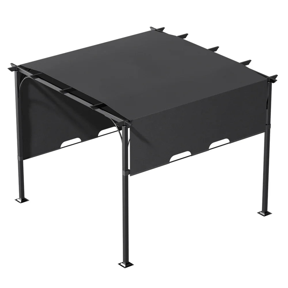 Voltsify Outdoor Pergola with Adjustable Canopy for Courtyard Terrace Garden