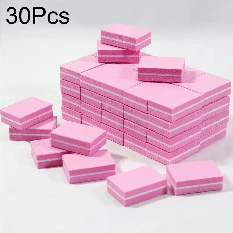 10-100psc Mini Buffing Sanding Files Block Pedicure Care Nail Art Buffer Polish Manicure Pedicure Nail File Tools Nail Charm new