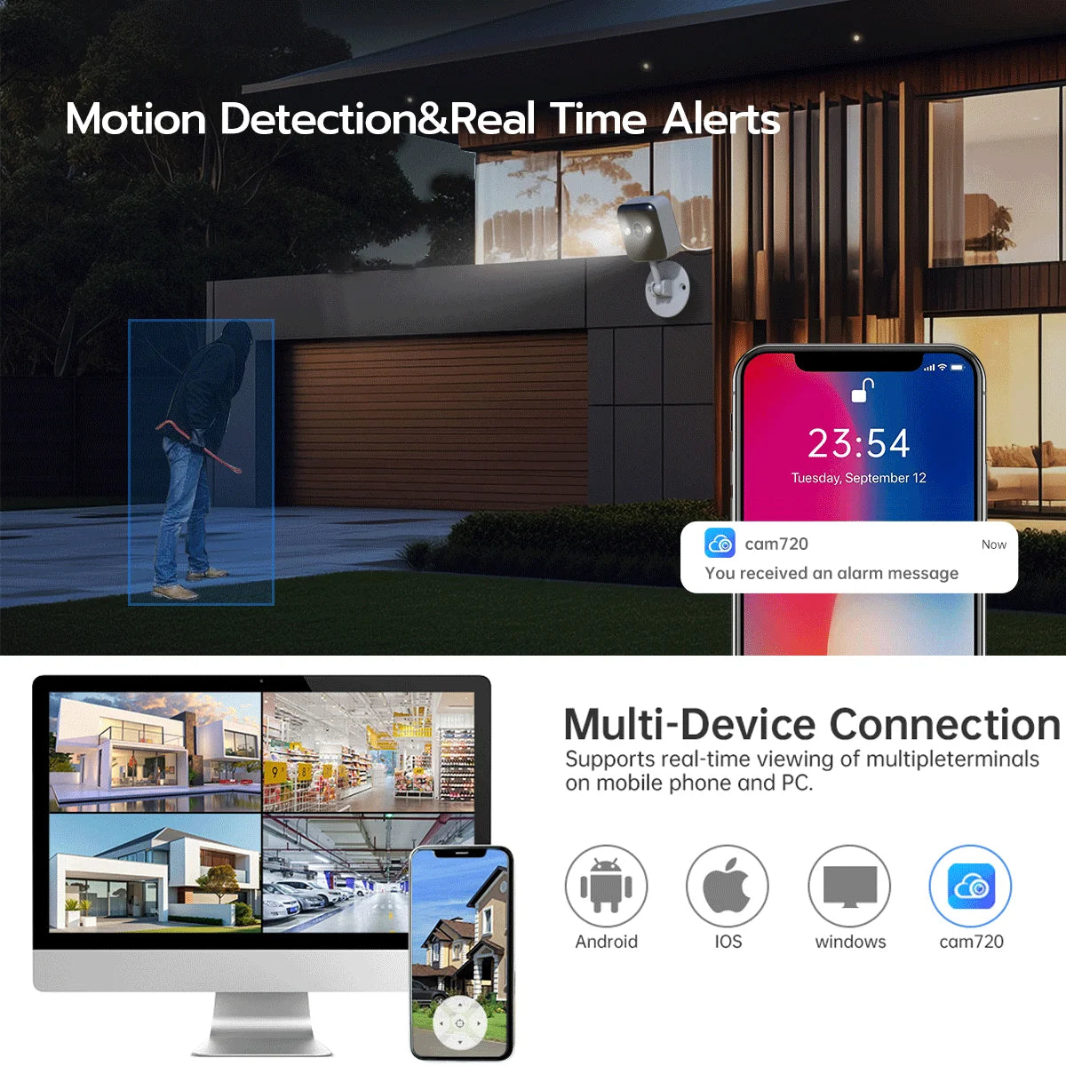 JOOAN 1080P Wifi IP Camera Outdoor CCTV Surveillance Camera 5x Digital Zoom Color Night Mini Security Camera Home Baby Monitor