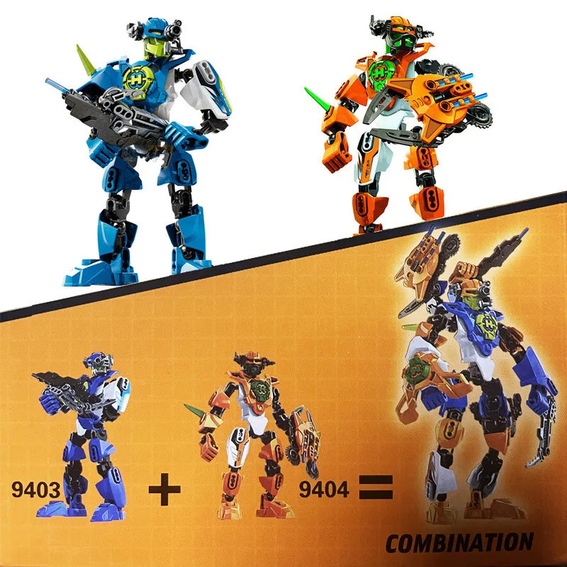 Hero Factory Star Warrior Bionicle Building Blocks, Furno Evo Combined Robot Mech Model Toy Set for Kids, Holiday Gift