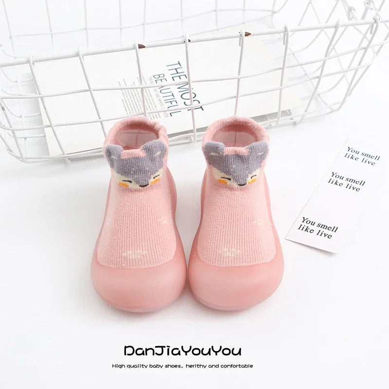 Baby Socks Shoes Infant Cute Cartoon Kids Boy Shoes Soft Rubber Sole Child Floor Sneaker BeBe Booties Toddler Girls First Walker