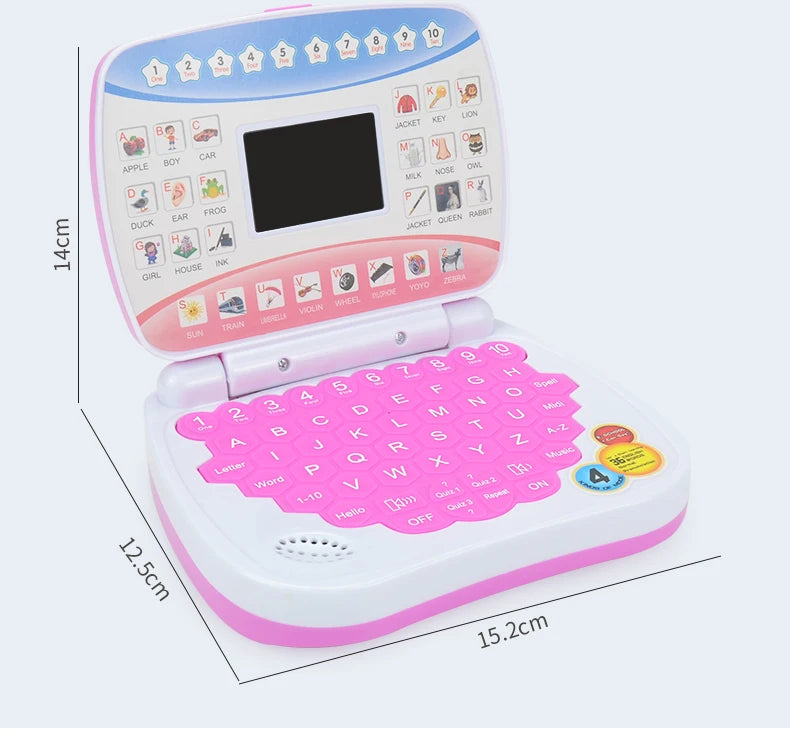 Learning Machine Laptop Computer Child Electronic Preschool Language Education Toys Gift Toddler Kid Developing Cognitive Skills