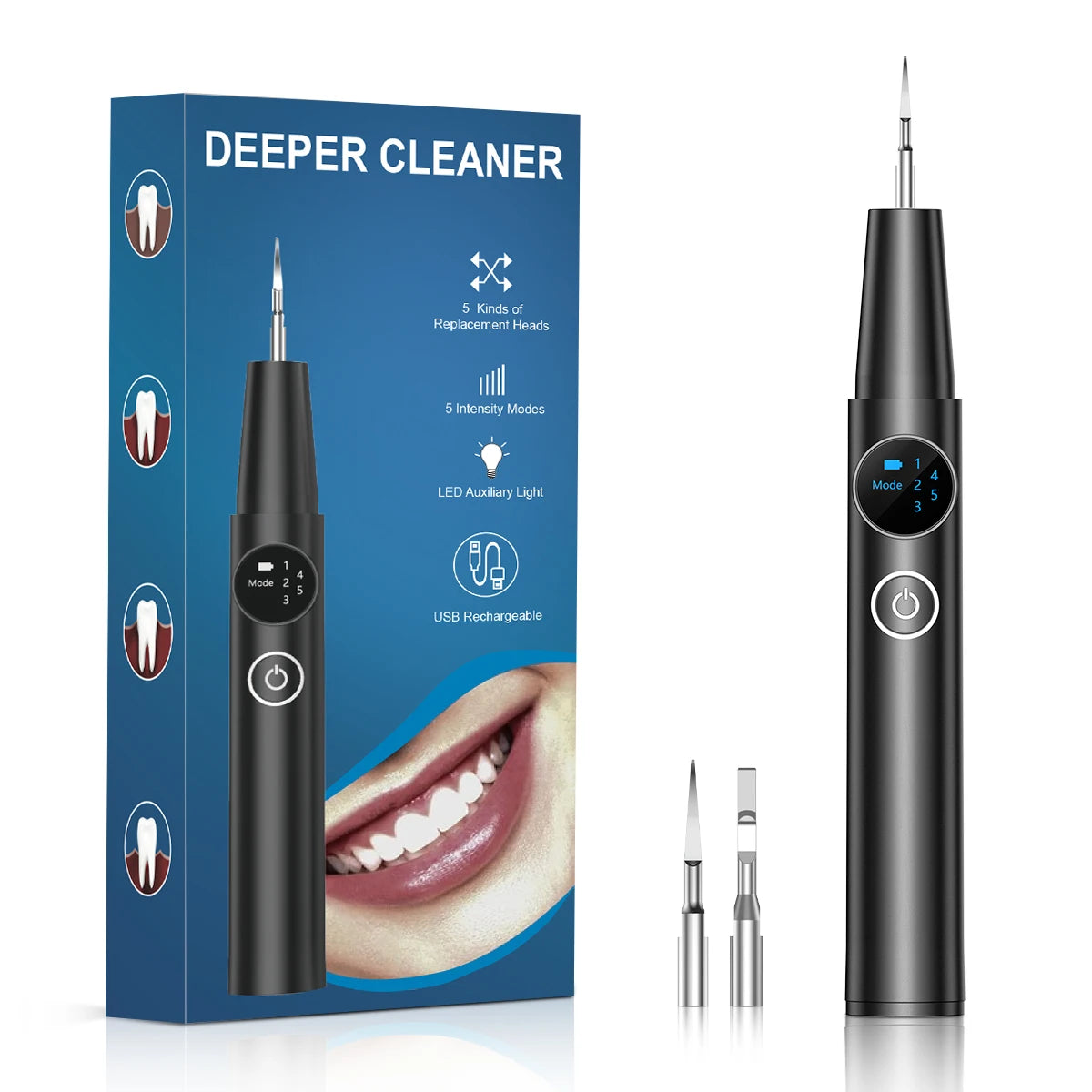 Electric Dental Tartar Remover Ultra Sonic Dental Calculus Remover Plaque Removal for Teeth Dental Scaler Tartar Eliminatorr