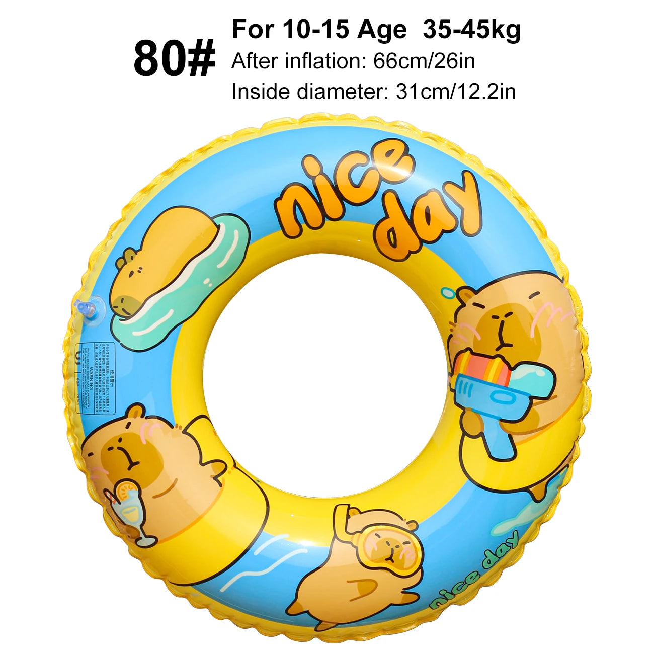 1PC Capybara-Shaped Pool Float, Inflatable Ring, Water Float, High Quality Floats and Water Toys for Summer Beach Parties