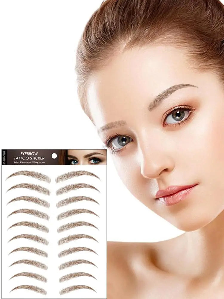 6D Hair Like Eyebrows Stickers Makeup Waterproof Eyebrow Eyebrow Long Natural Hair-liked Authentic Eyebrow Tattoo Sticker