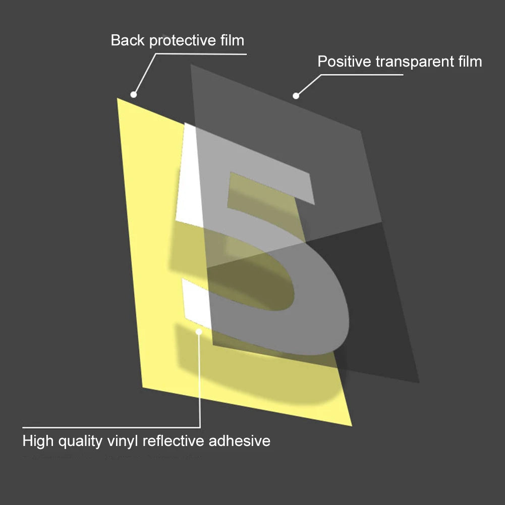 Waterproof Number Sticker Heat Resistant Self Adhesive Nanofilm Mailbox House Address Decals Sticker For Home Farmhouse Decor