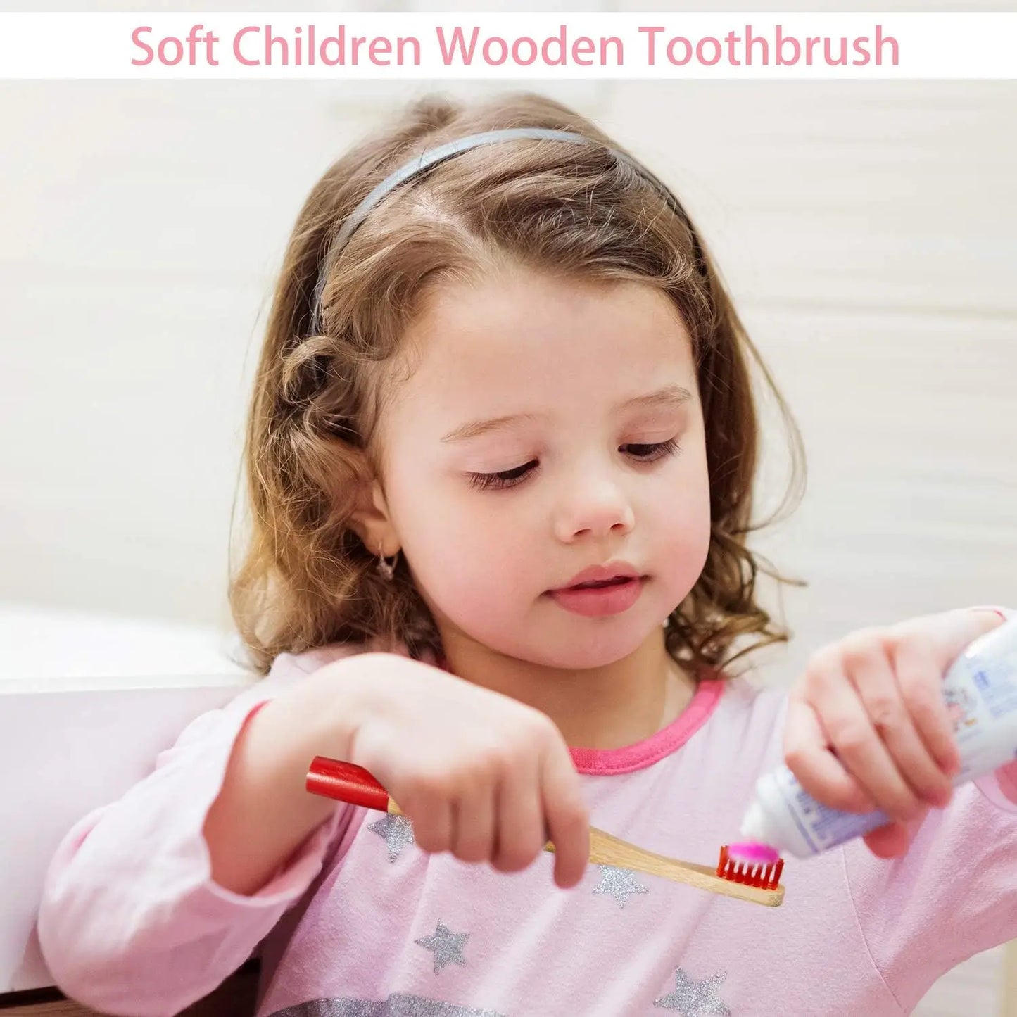 Bamboo Toothbrush,10Pcs Biodegradable Toothbrush with Medium Hard Bristles,Rounded and Comfortable Handle Toothbrush