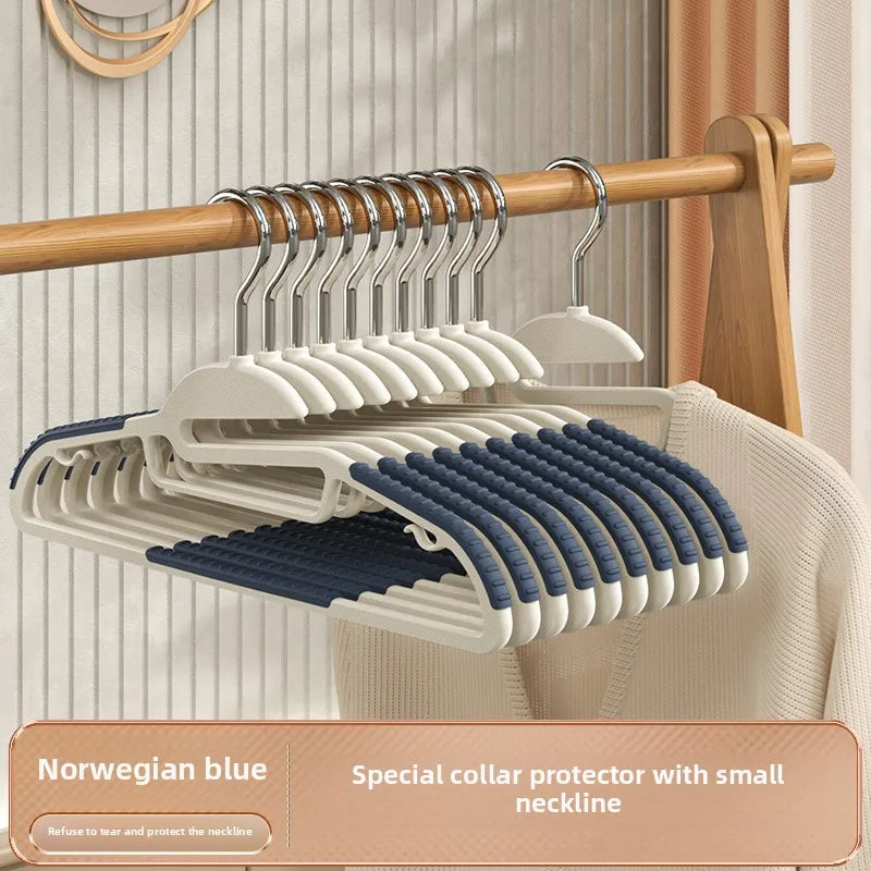 10PCS Anti Slip Hanger Household Clothes Hanger Plastic Non Marking and Anti Slip Hanger Clothing Rack Drying Rack for Clothes