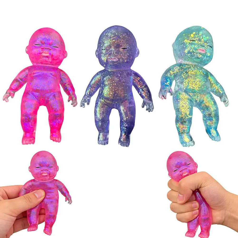 Vivid Sugar Baby Squeeze Toy Squishy Baby Slow Stress Ball Rebound Decompression Toy For Adult Kid Relieve Stress Home Decor