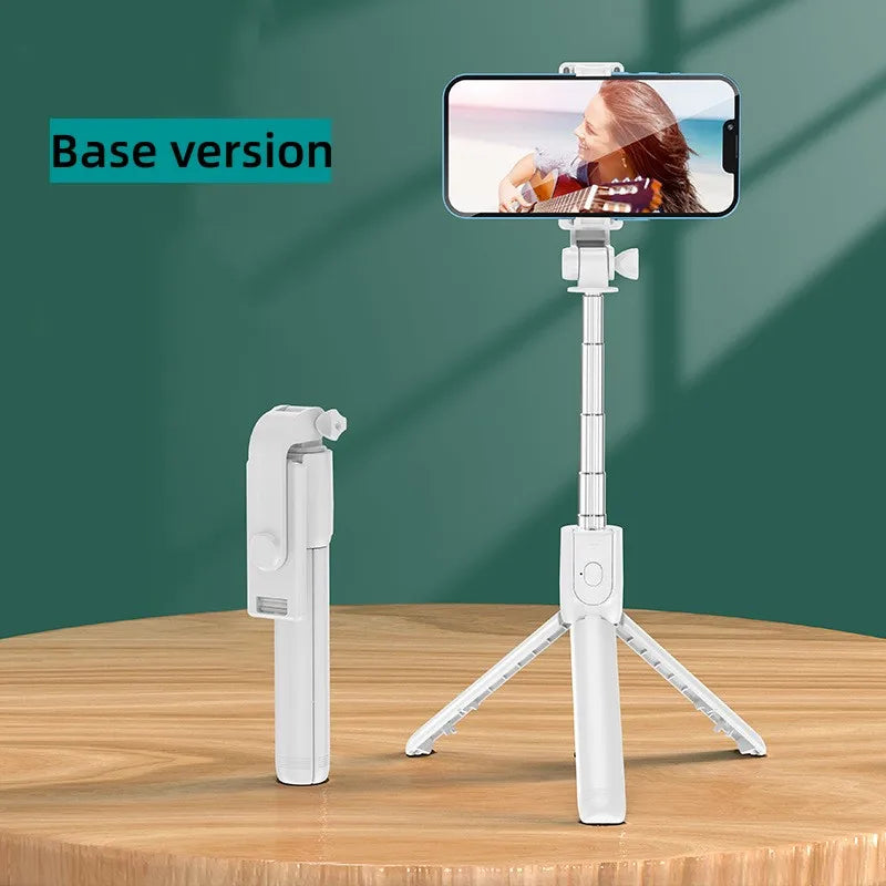 Cell Phone Selfie Stick Tripod Bluetooth Remote Wireless Selfi Stick Phone HolderStand with Beauty Fill Light for Phone