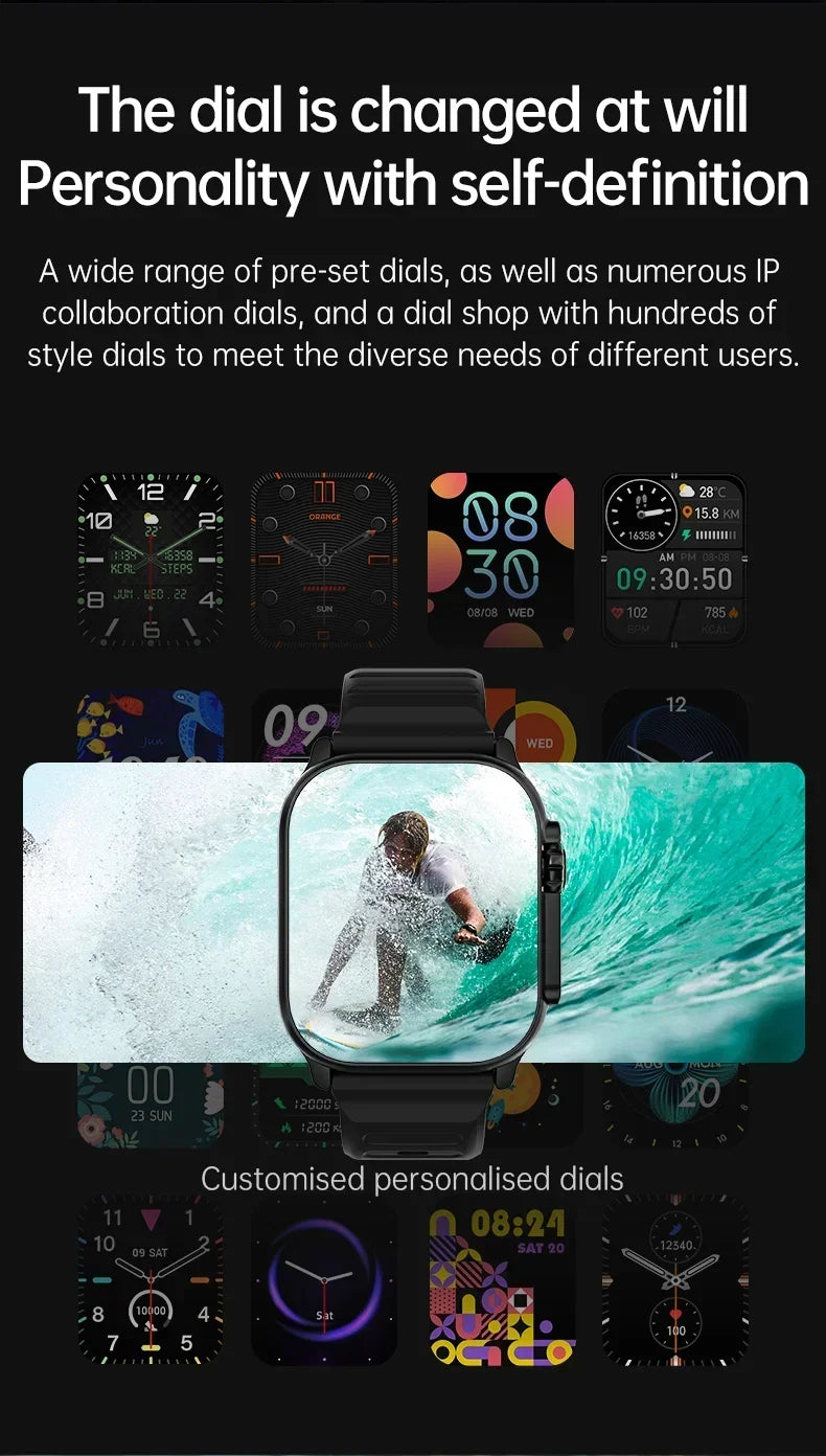 Original T800 Ultra2 Smart Watches 2.19 Inch Smart Watch Bluetooth Call IWO Series 8 Sports Smartwatch Women Men For IOS Android