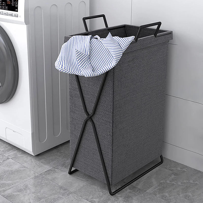 ♥Collapsible Fabric Laundry Hamper with Handles | Foldable Clothes Basket for Bedroom, Bathroom & Laundry Room