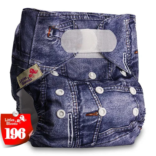 [Littles&Bloomz] Baby Washable Reusable Real Cloth STANDARD Hook-Loop Pocket Nappy Diaper Cover Wrap, suits Birth to Potty
