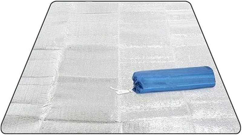 Camping Mat Foam Foil Blanket Aluminum Insulation Foam Foil Mat Sleeping Pad Thermal Outdoor Tent Footprint Reflecting Heat