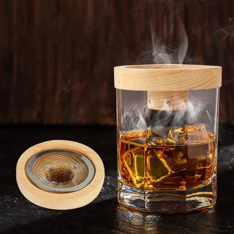 Cocktail Smoking Set Collection Supply Chain Multi-Style WhiskeyWooden Smoked Hood Smoker Cocktail Accessories Kitchen Bar Tools