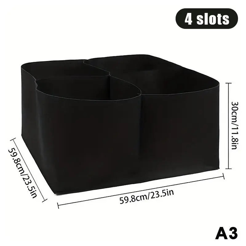 Raised Garden Bed Black Grow Bag for Vegetable Flower Planter Reusable Breathable Felt Bag for Indoor Balcony Outdoor
