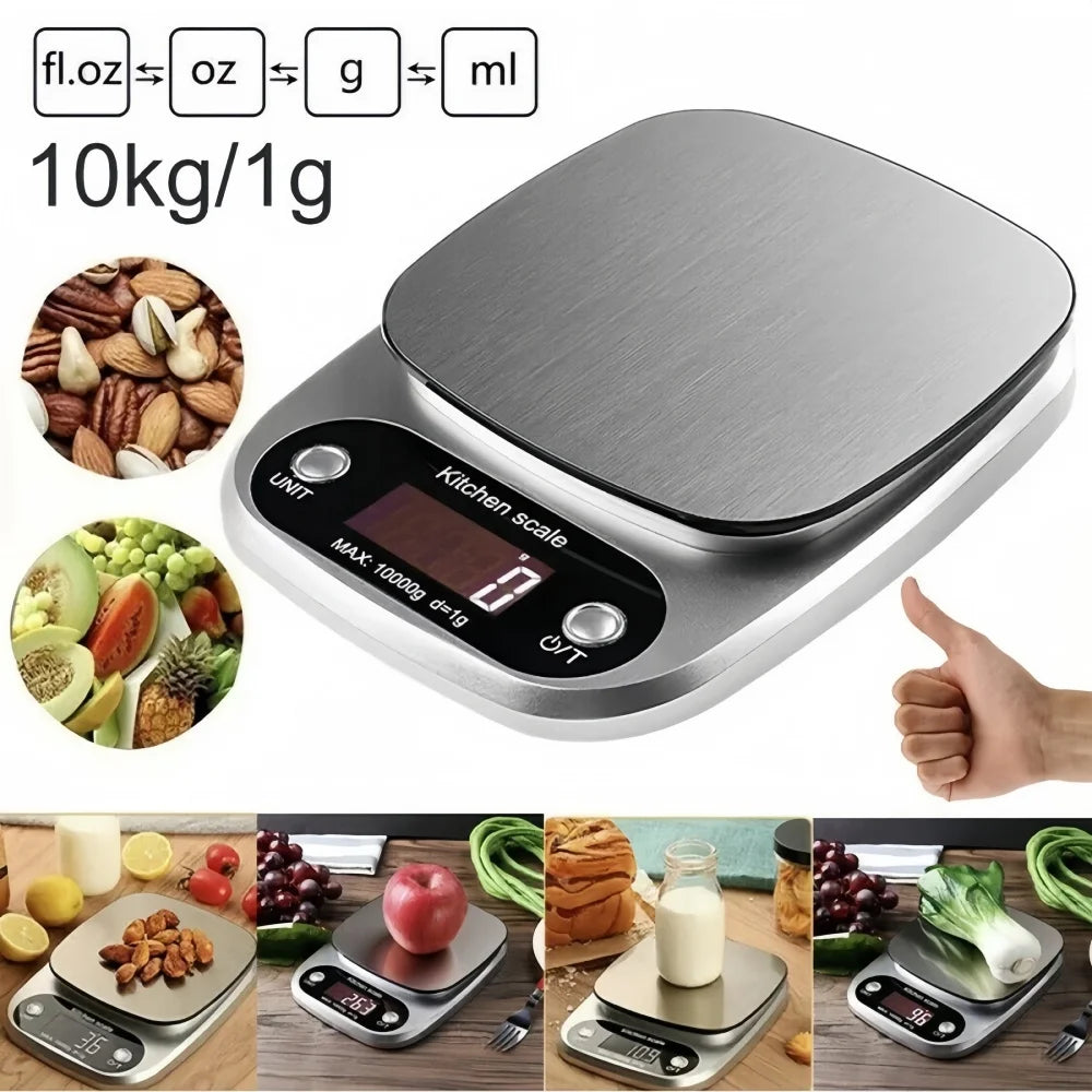 10kg/1g Digital Kitchen Scale High precision LCD Electronic Food Scale Jewelry Coffee Baking Portable High-quality Kitchen Tools