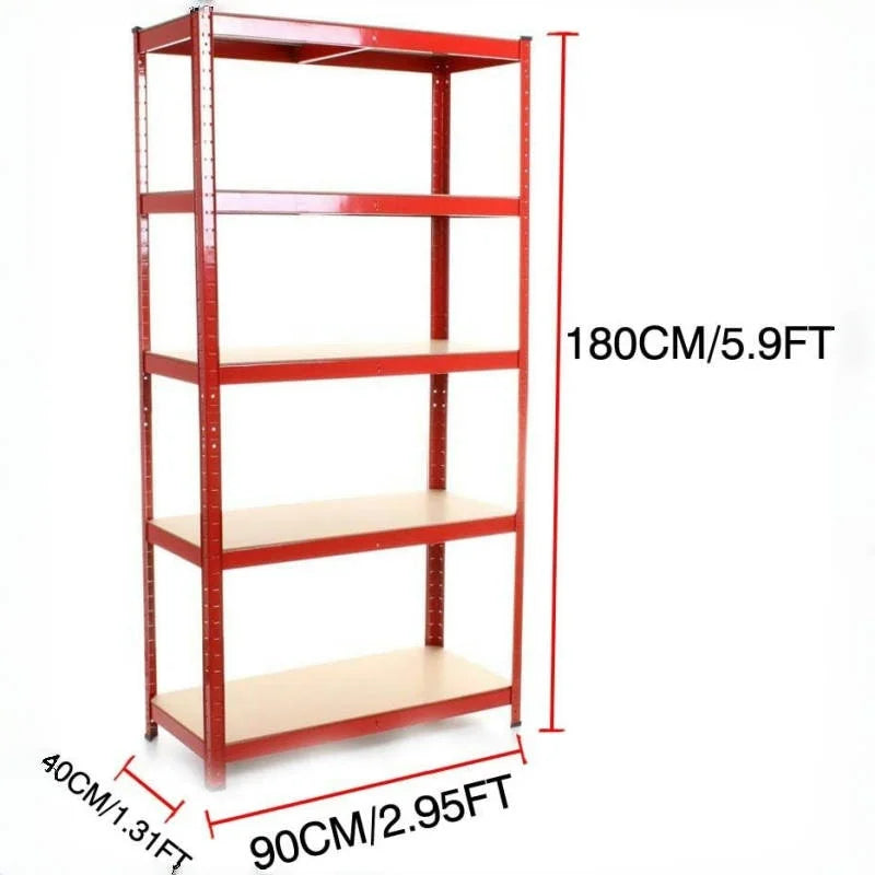Adjustable Height Layout 5-Tier Heavy Duty Shelf 875kg Boltless Metal Rack Tool Free Assembly for Garage Warehouse Storage