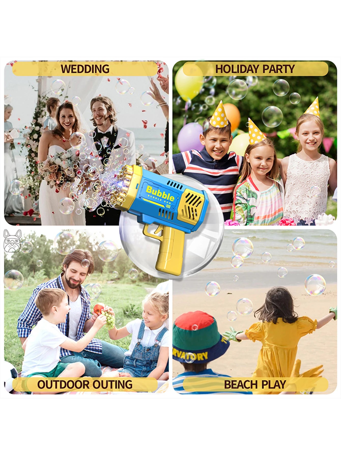 40 hole handheld fully automatic space light bubble machine electric children's toys without battery without  bubble water