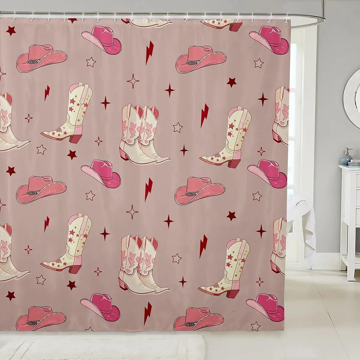 Dachshund Shower Curtain Kids Cute pet Dog Bathroom Shower Liner for Teens Puppy Bath Curtain Waterproof Waterproof Polyester