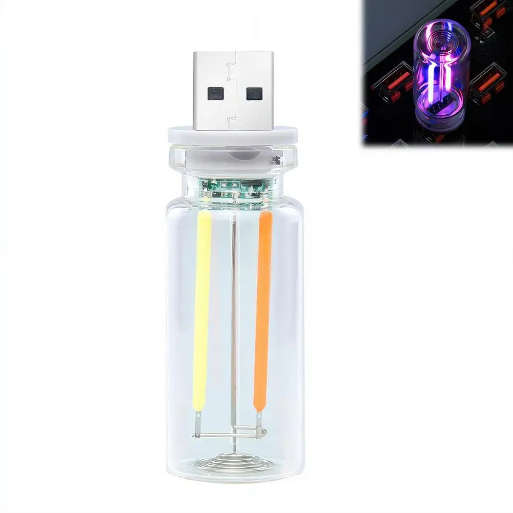 Retro USB Dual Color LED Filament Bulb, Touch Dimmable 5V Edison Night Light, Camping Incandescent Decorative LED Lighting