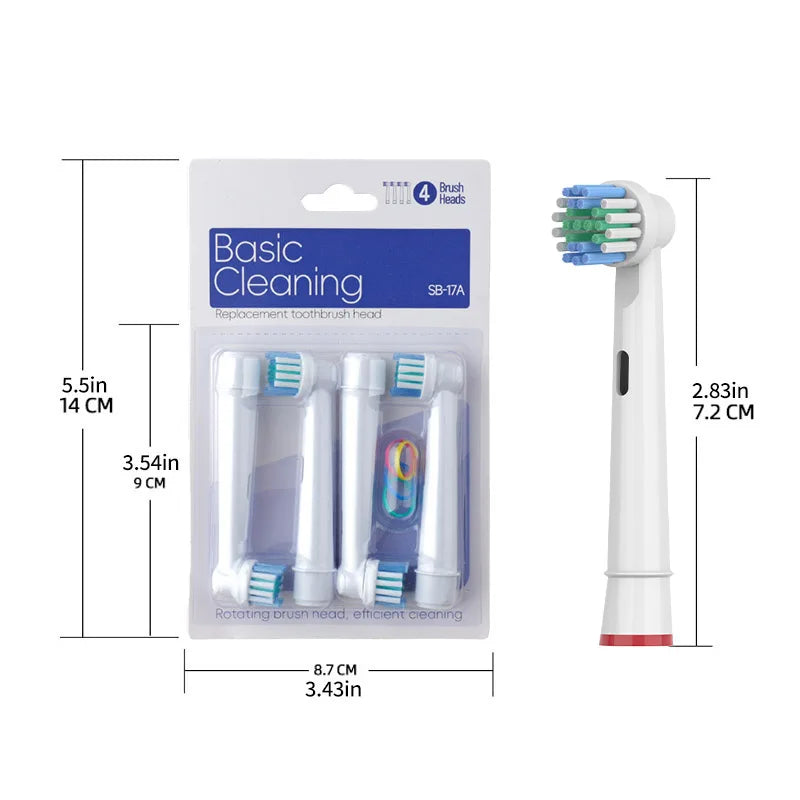 Electric Toothbrush Replacement Brush Heads for Oral  Basic Cleaning B toothbrush nozzle BristlesD100 D25 D30 D32 4739 3709 3744