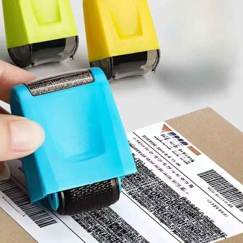 Stamp Roller Anti-Theft Protection ID Seal Smear Privacy Confidential Data Guard Information Data Identity Address Blocker