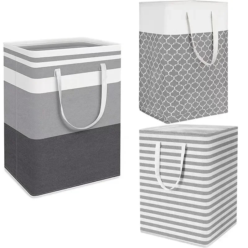 75L New Waterproof Fabric Laundry Basket Simple Clothes Sundries Storage Box Foldable Bag Large Capacity Laundry Basket