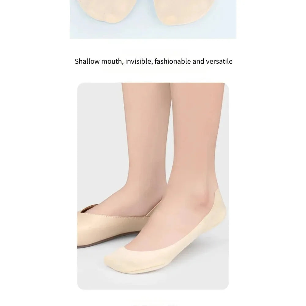 Women Boat Sock Plantar Fasciitis Shoes Insole Socks Insoles for Feet Shock Absorbing Shoe Sole Invisible Non slip Shoe pads