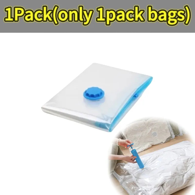 1-10pcs Thickened Vacuum Compression Bag,Transparent Quilt Vacuum Bags, Storage Bags, Household Clothing Storage and Sorting Bag