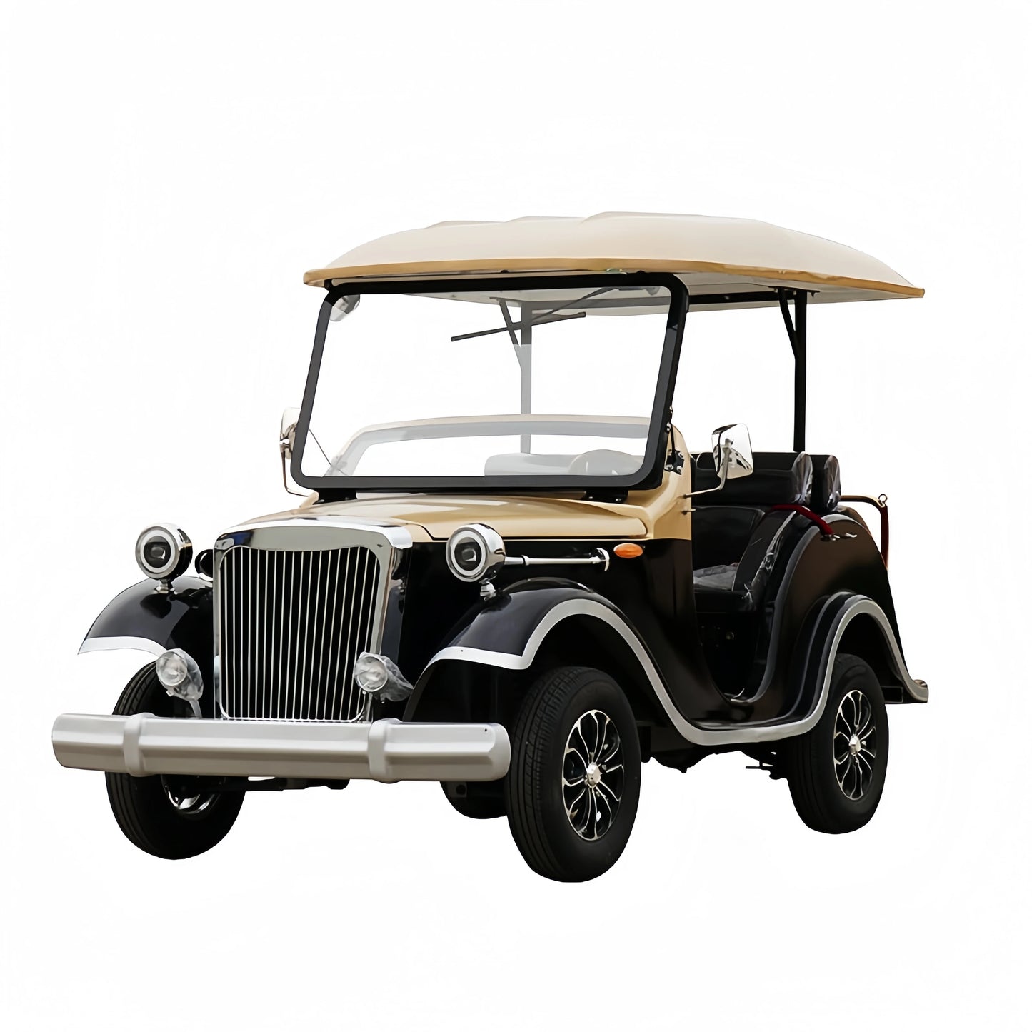 Classic Luxury Retro Electric Car for Adults 4 Wheels Low Speed Special Transportation Vehicle Long Endurance Lithium Battery