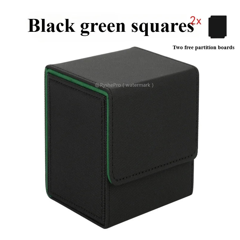 Trading Card Storage Box for 100+Single Sleeved Cards with 2 Dividers Commander Deck Box Compatible with Mtg Card Case