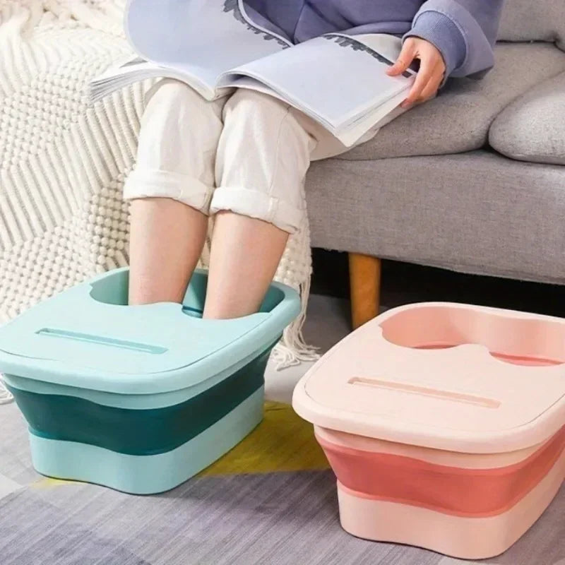 Foldable Footbath Massage Bucket Soaking Bucket Folding Basin Bucket Household Sauna Bathtub Pedicure Bathroom Suppliess