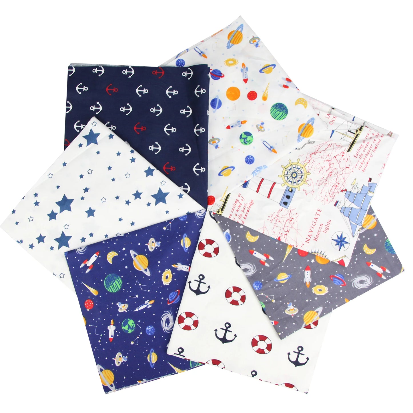 7PCS 25 x 25cm/50 x 50cm Squares Cotton Craft Fabric Cloths for DIY Bundle Patchwork Quilting Sewing Scrapbooking Artcraft