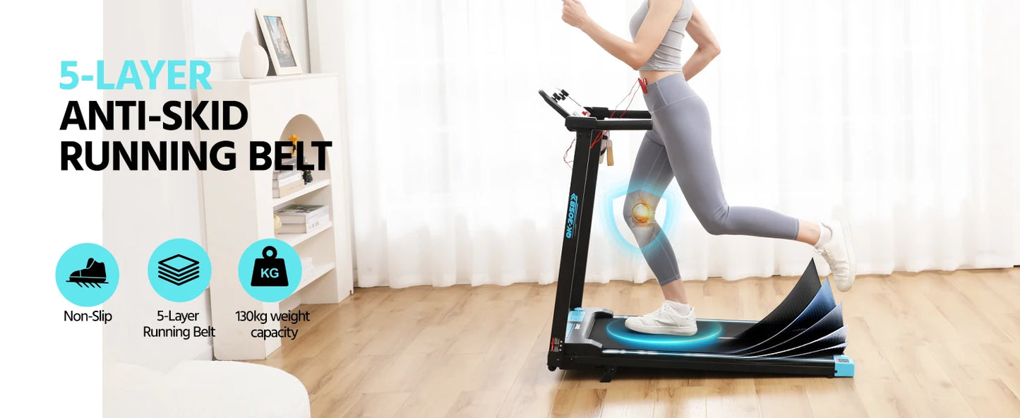 3-in-1 Folding Treadmill Walking Pad, 3.0 HP Quiet Motor, 9% Adjustable Incline, Max 14km/h, LCD Monitor & Safety Warn
