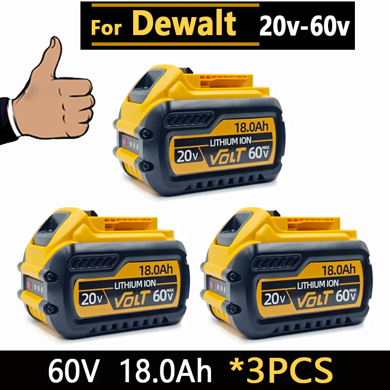 New High-power For DEWALT 20v/60V battery DCB200 DCB205 DCB206  * power tool 18V battery 3AH 8AH 12AH 18AH batteries  DCD805