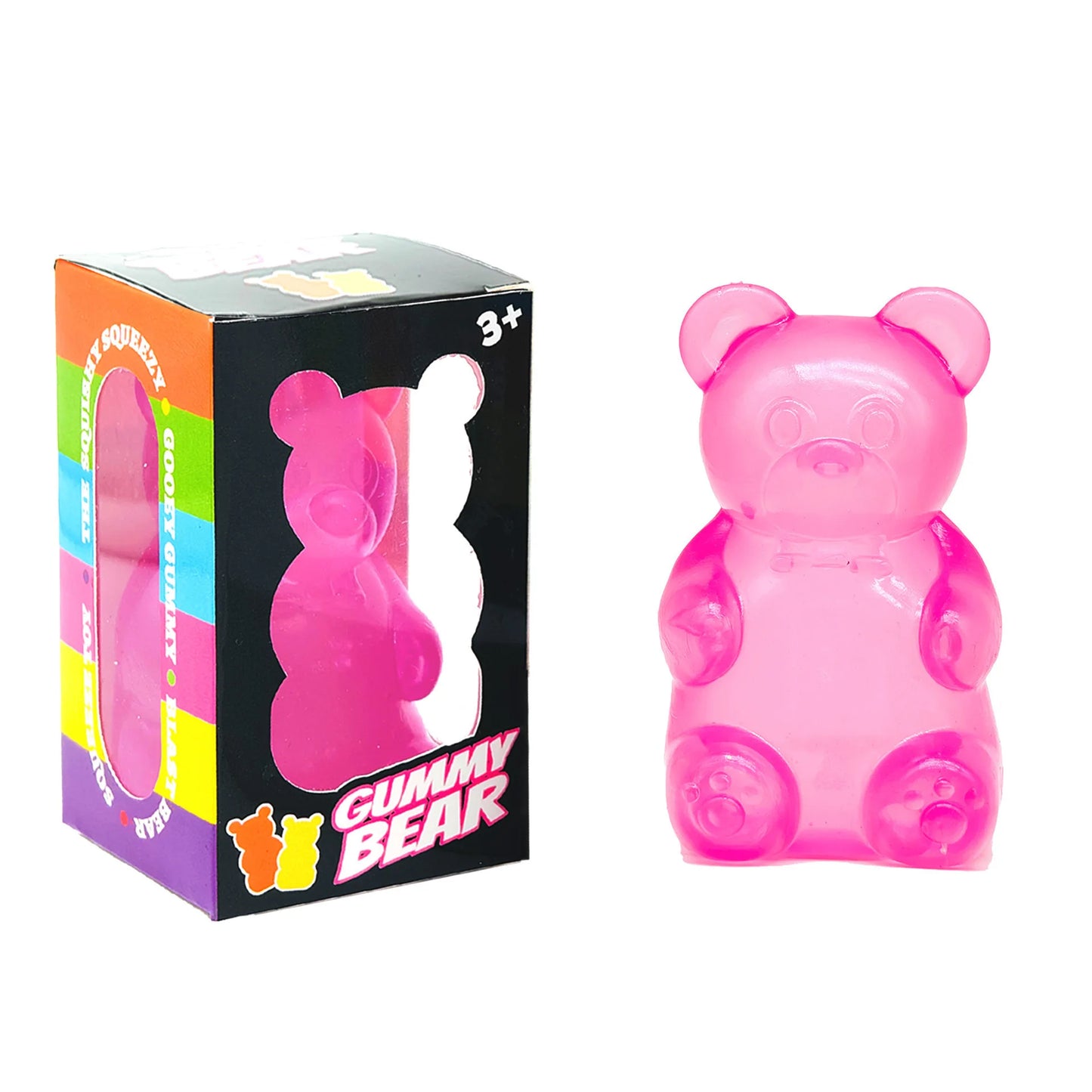 8cm NeeDoh Cute Gummy Bear Sensory Squeeze Toy with Jelly-like Filling Slow Rebound Stress Relief Toy To Alleviate Anxiety**