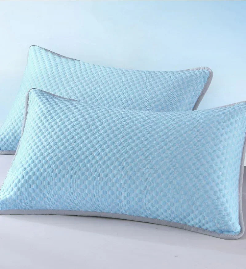Summer Cooling Pillowcase Solid Color Ice Bean Bean Pillowcase Cool Feeling Air Conditioning Cover Washable  (No Pillow) 48x74cm